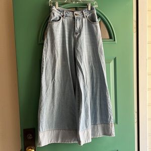 Diaz for Sportsgirl high rise wide elephant leg light blue jeans size 6